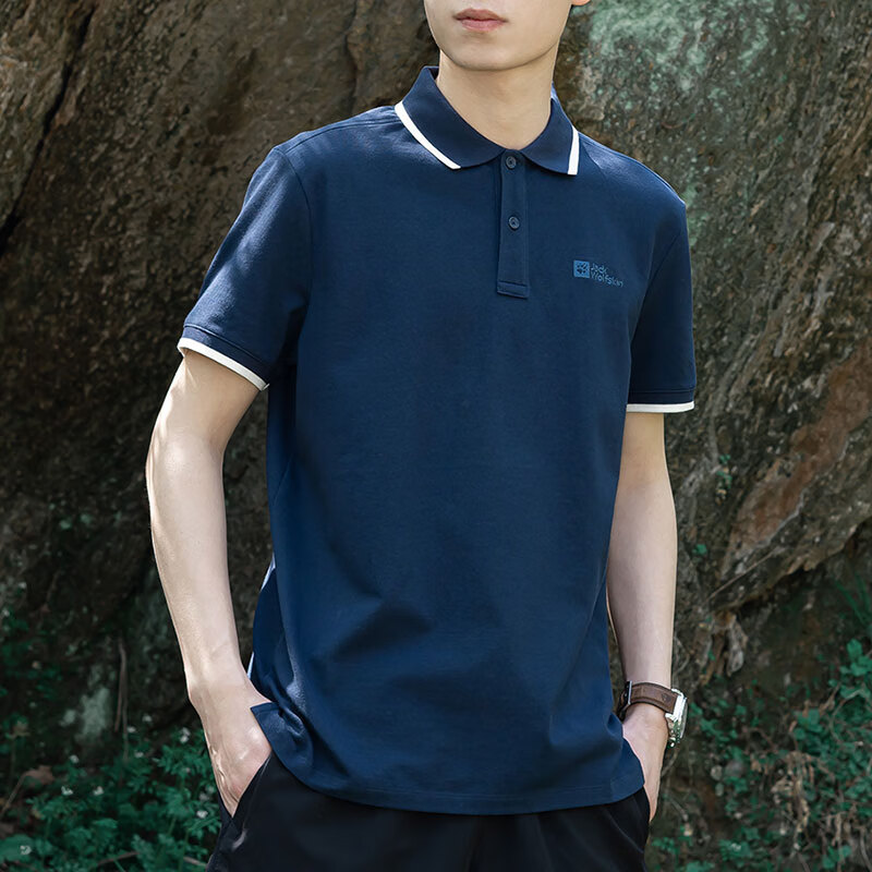 狼爪男裝戶外運動服休閑透氣短袖T恤POLO衫 5820054-1010-1282