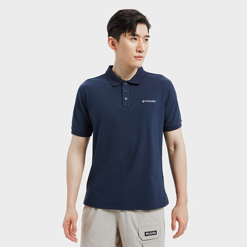 哥倫比亞戶外男吸濕排汗透氣翻領(lǐng)T袖POLO衫AE3119465/011/039/478