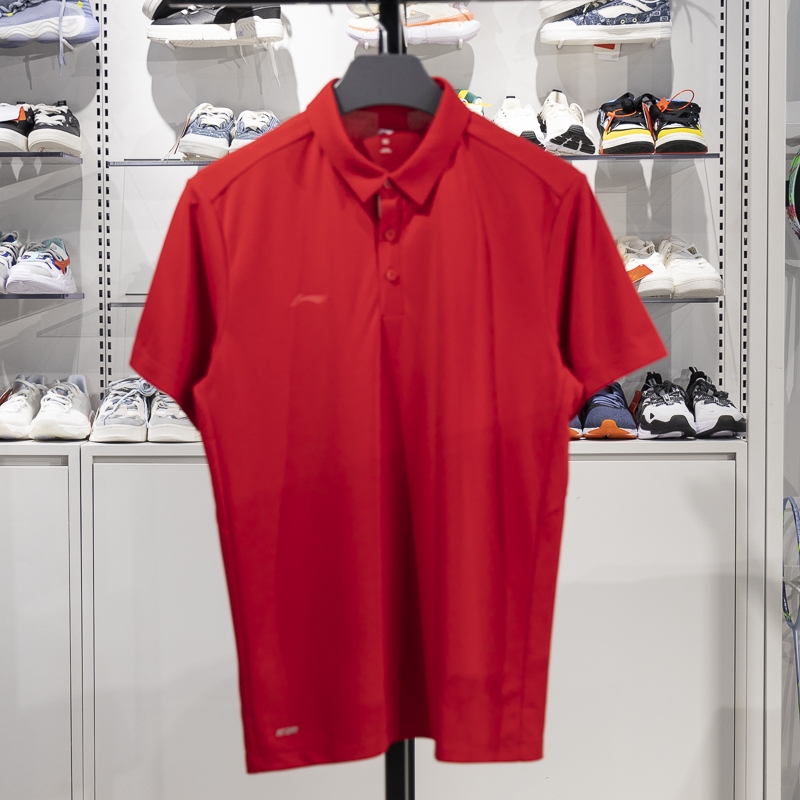 李寧短袖POLO男子2025新款團(tuán)購速干涼爽商務(wù)休閑翻領(lǐng)T恤APLV029-4