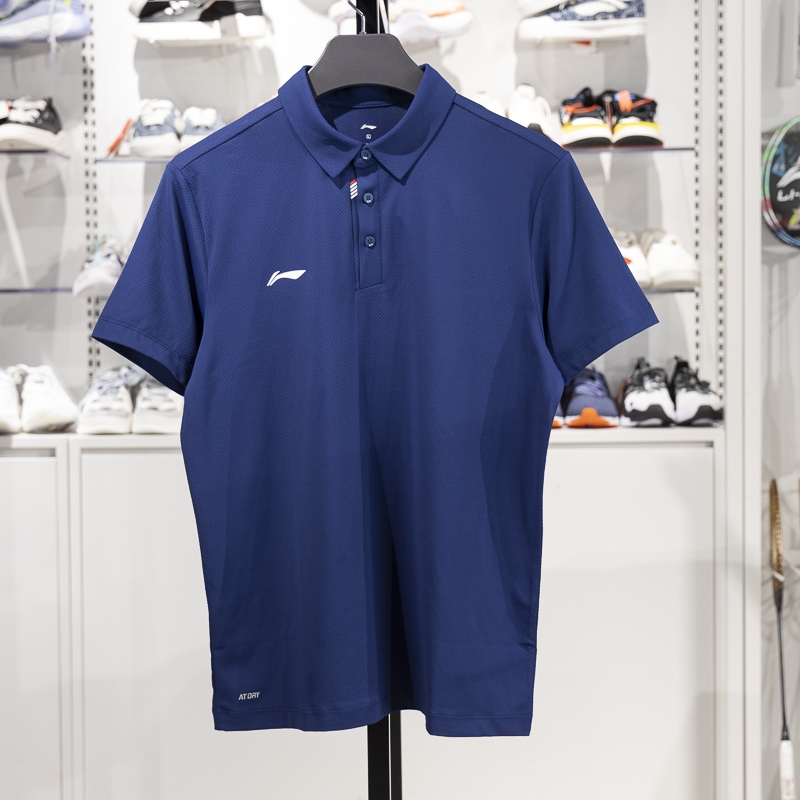 李寧短袖POLO衫男子2025新款團購系列夏季速干透氣翻領(lǐng)T恤APLV133-3
