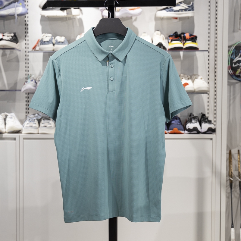 李寧短袖POLO衫男子2025新款團購系列夏季速干透氣翻領(lǐng)T恤APLV133-5