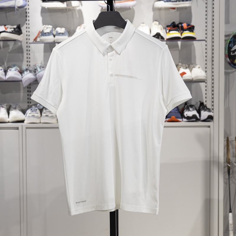 李寧短袖POLO男子2025新款夏季速干涼爽透氣運動翻領(lǐng)T恤APLV113-3