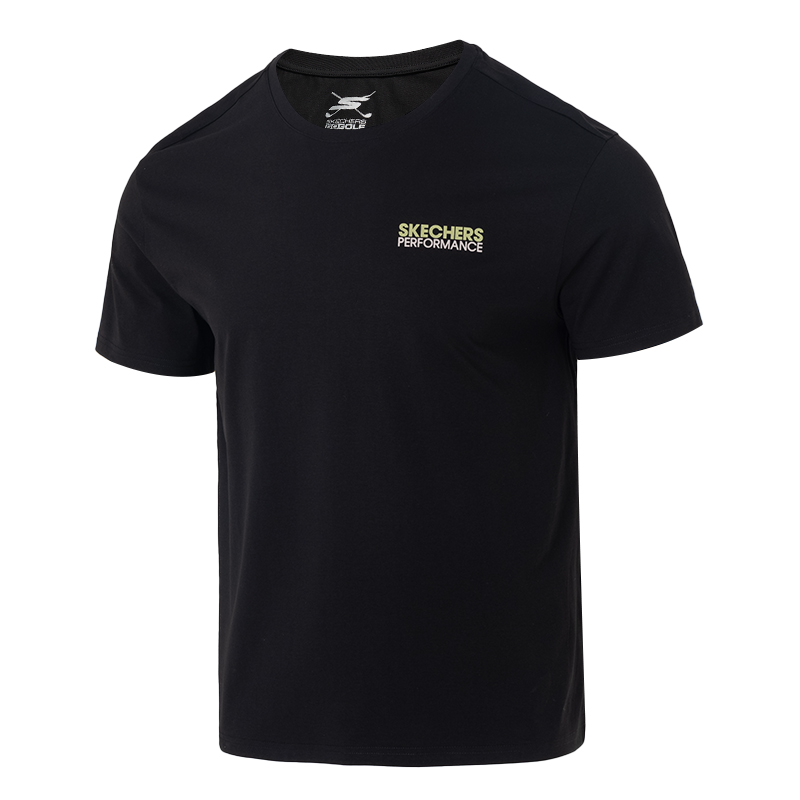 斯凱奇男女夏季簡(jiǎn)約印花休閑運(yùn)動(dòng)透氣短袖T恤衫P225U123-03K8