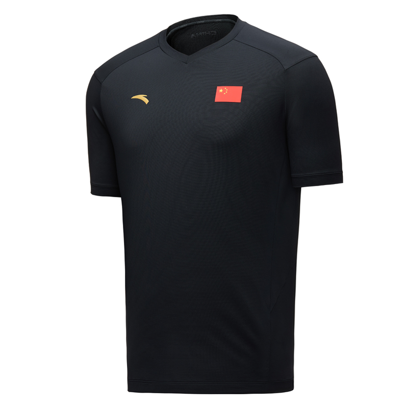 安踏短袖國(guó)家隊(duì)裝備國(guó)旗款女子冰膚速干透氣圓領(lǐng)運(yùn)動(dòng)T恤462520102-2