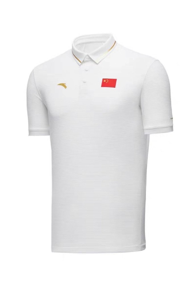 安踏2025夏新贊助款國家隊Polo衫男休閑運動短T冰膚科技452520104-1