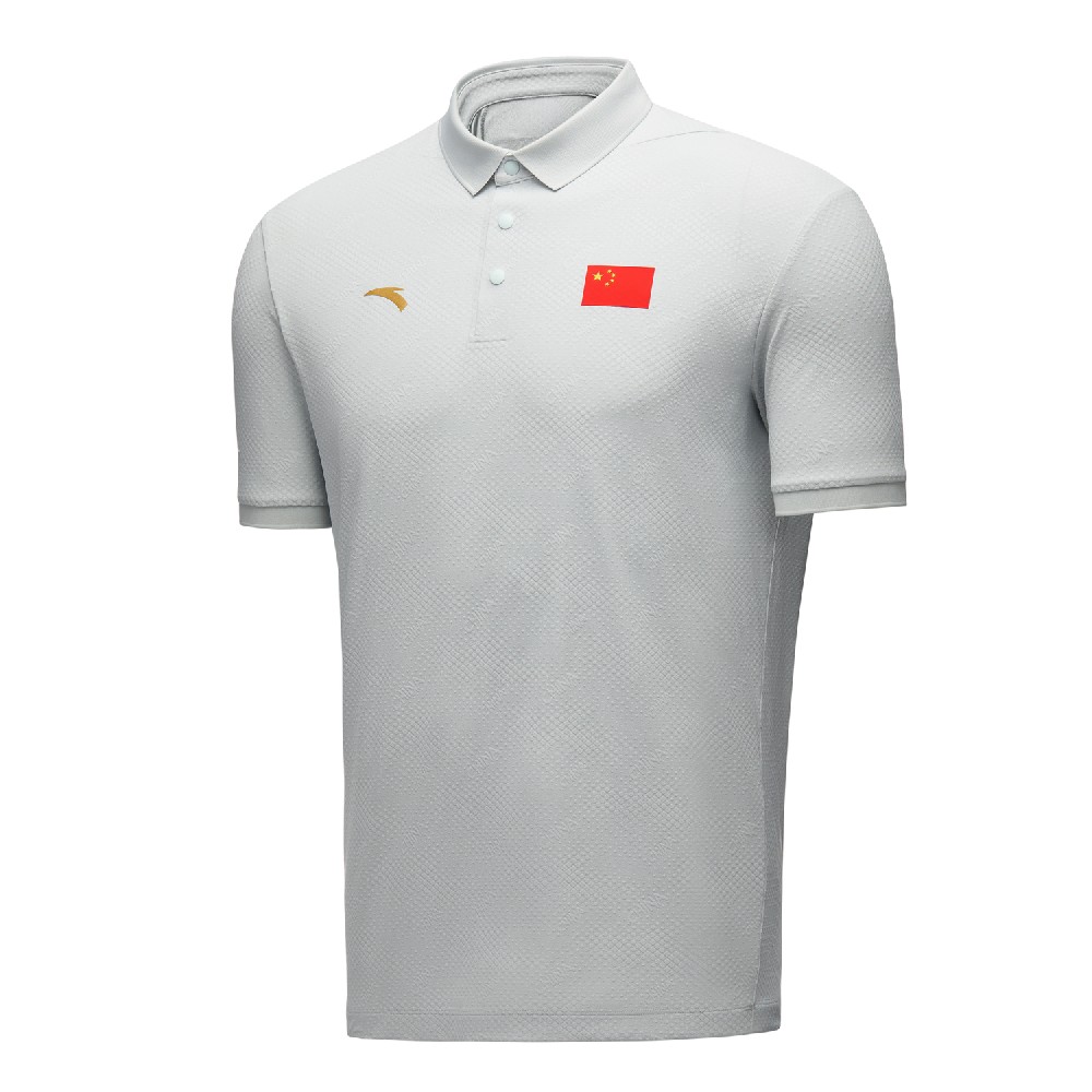 ANTA安踏25款中國國旗POLO衫中國國家隊翻領運動T恤速干冰膚CHINA452520105-1