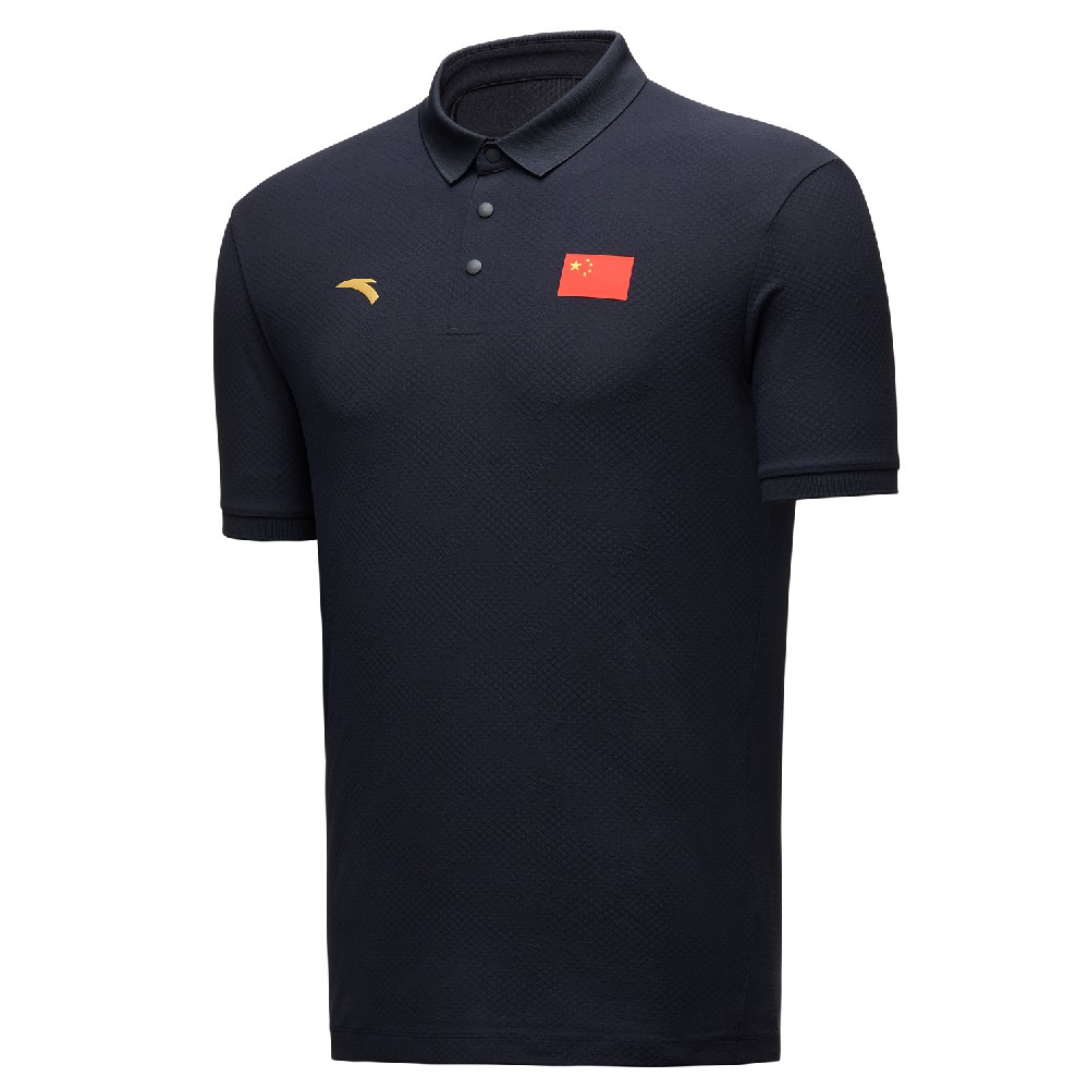 ANTA安踏25款中國國旗POLO衫中國國家隊翻領運動T恤速干冰膚CHINA462520105-3