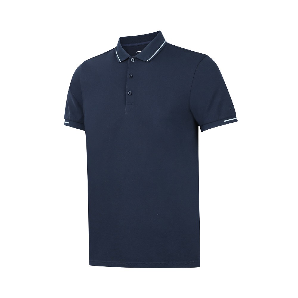 李寧2023新品短袖Polo墨水藍(lán)APLT083-9/APLT084-9