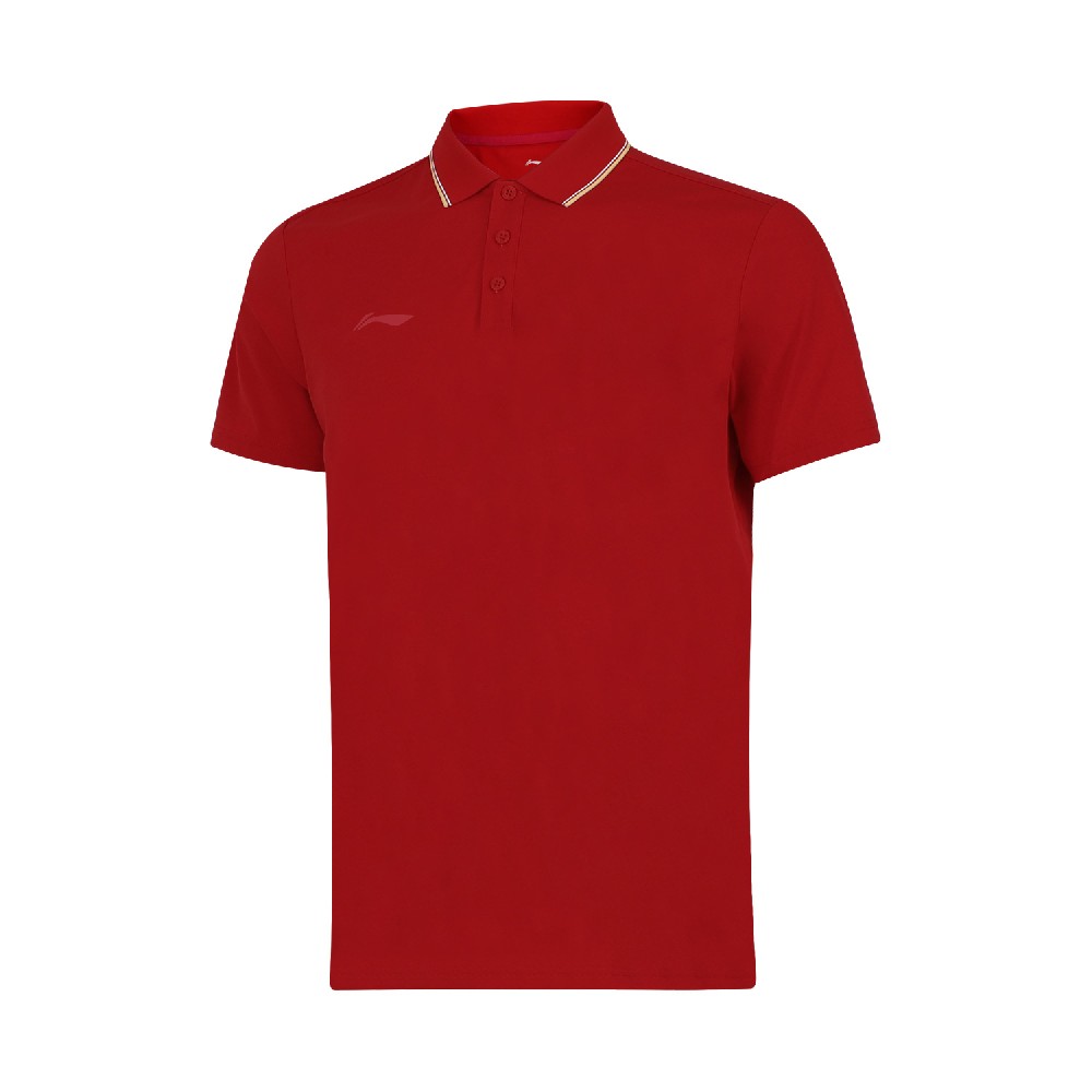 李寧 2023年團(tuán)購男款短袖Polo 全滌速干吸濕排汗 標(biāo)準(zhǔn)白 黑色 桑巴紅 淡青綠 APLT079-1-4-5-2